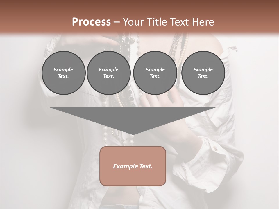 Caucasian Makeup Portrait PowerPoint Template