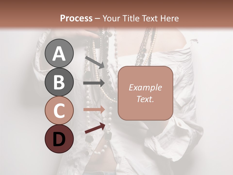 Caucasian Makeup Portrait PowerPoint Template