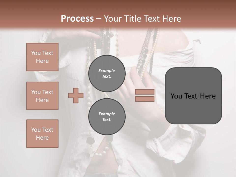Caucasian Makeup Portrait PowerPoint Template