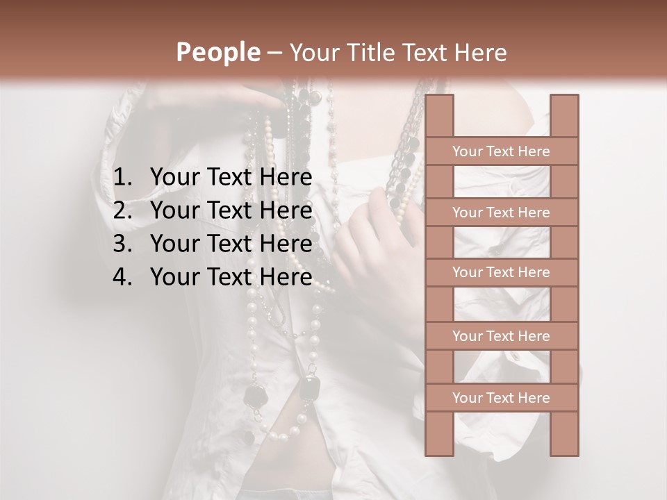 Caucasian Makeup Portrait PowerPoint Template