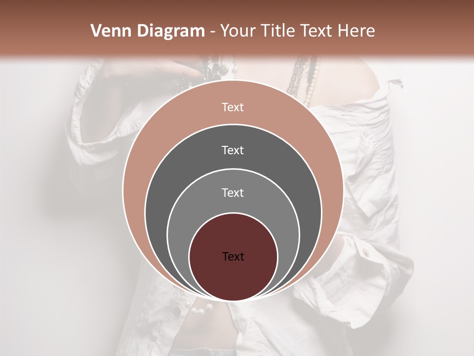 Caucasian Makeup Portrait PowerPoint Template