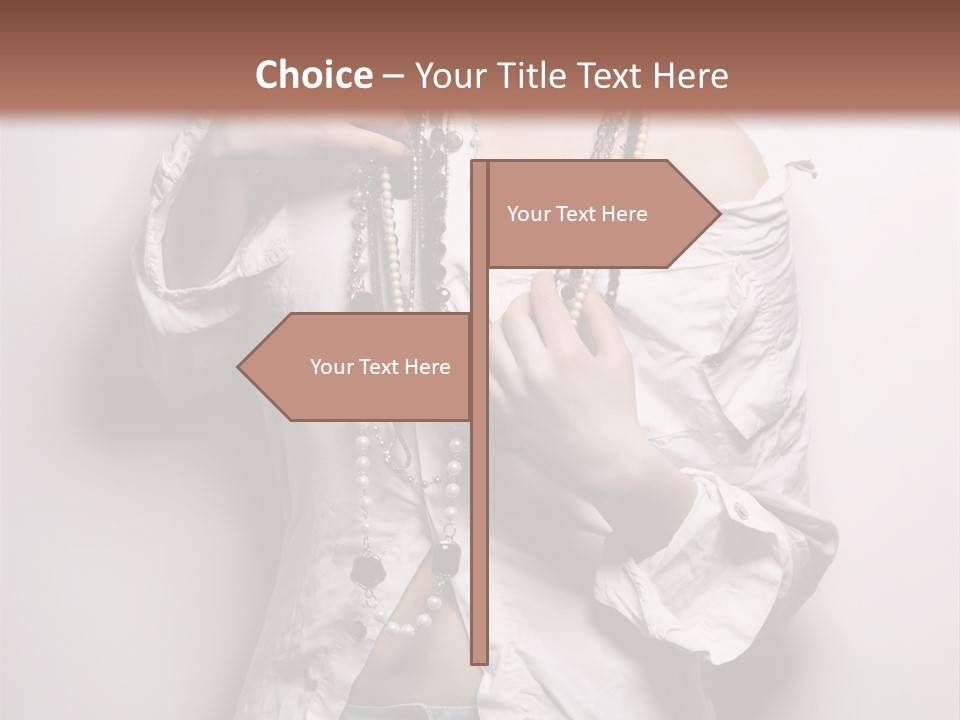 Caucasian Makeup Portrait PowerPoint Template