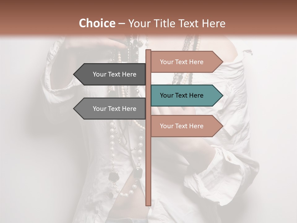Caucasian Makeup Portrait PowerPoint Template