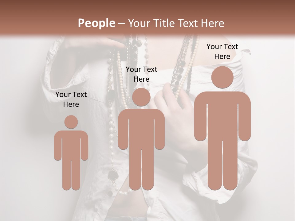 Caucasian Makeup Portrait PowerPoint Template