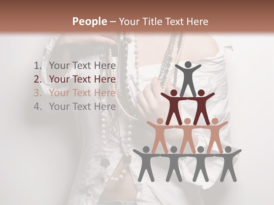 Caucasian Makeup Portrait PowerPoint Template