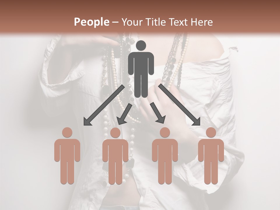 Caucasian Makeup Portrait PowerPoint Template