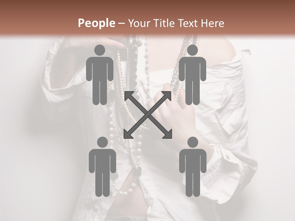 Caucasian Makeup Portrait PowerPoint Template