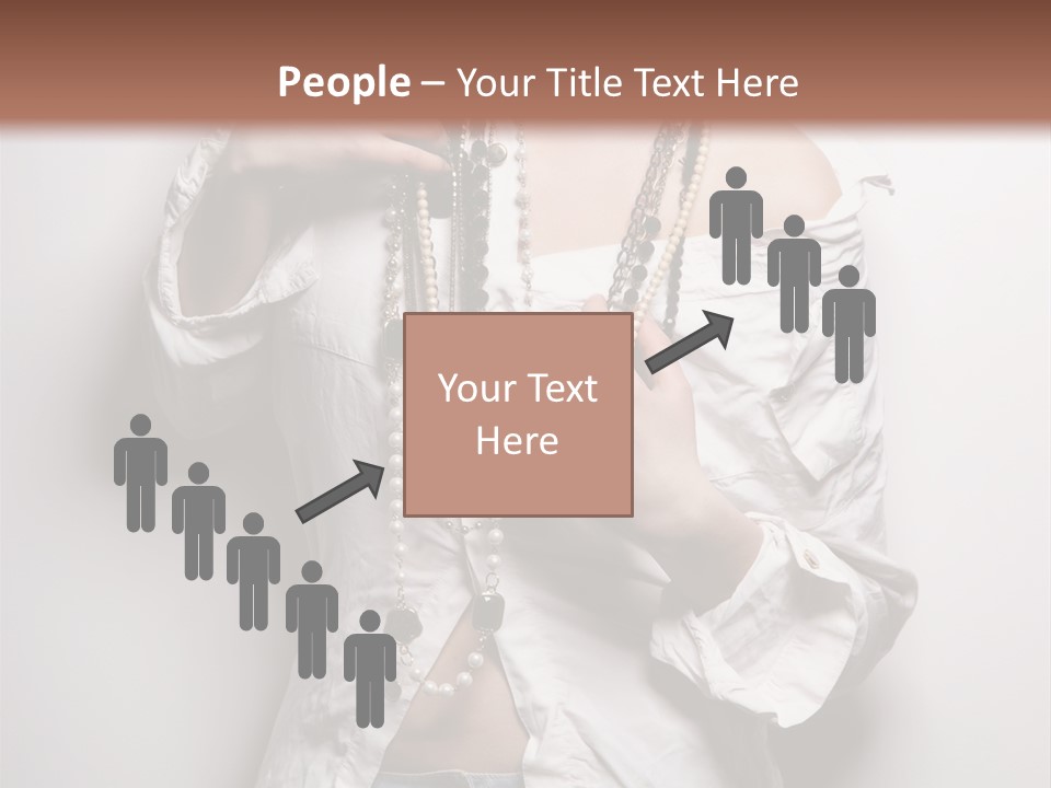 Caucasian Makeup Portrait PowerPoint Template