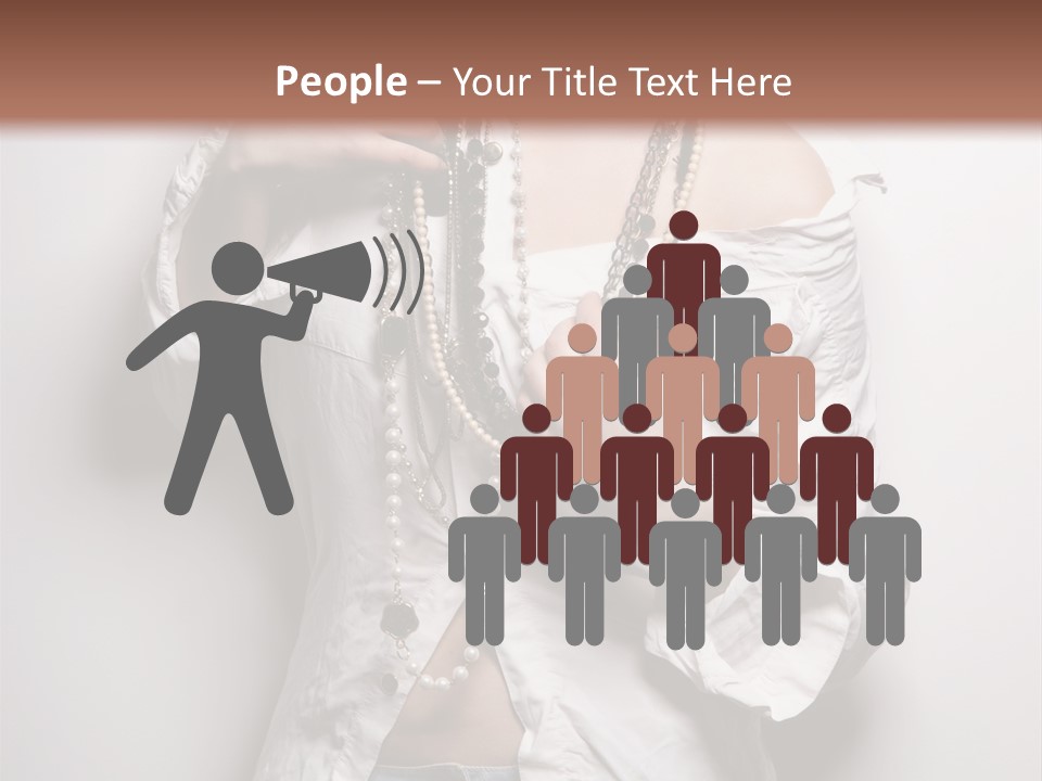 Caucasian Makeup Portrait PowerPoint Template