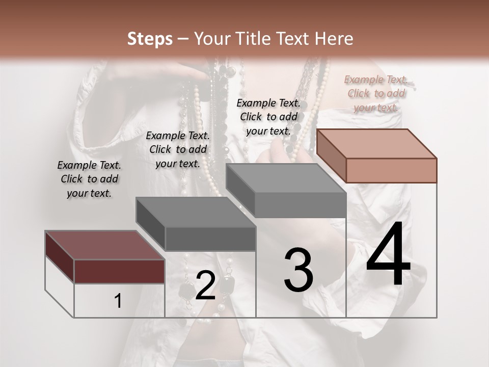 Caucasian Makeup Portrait PowerPoint Template