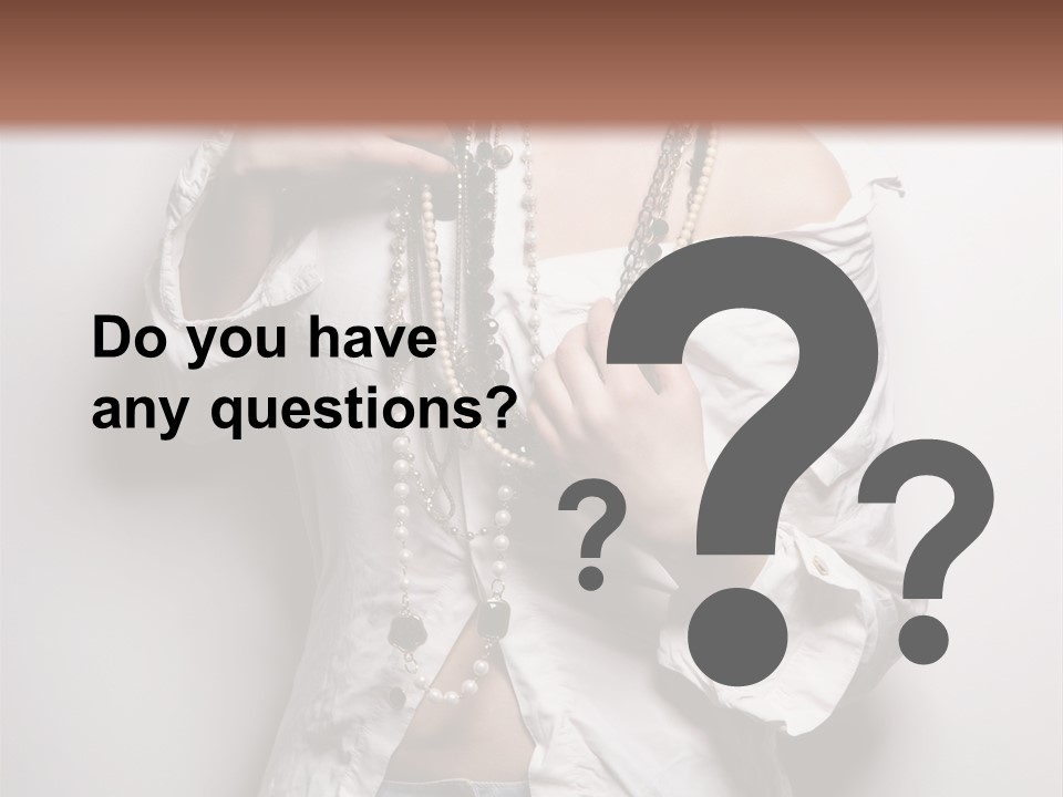 Caucasian Makeup Portrait PowerPoint Template