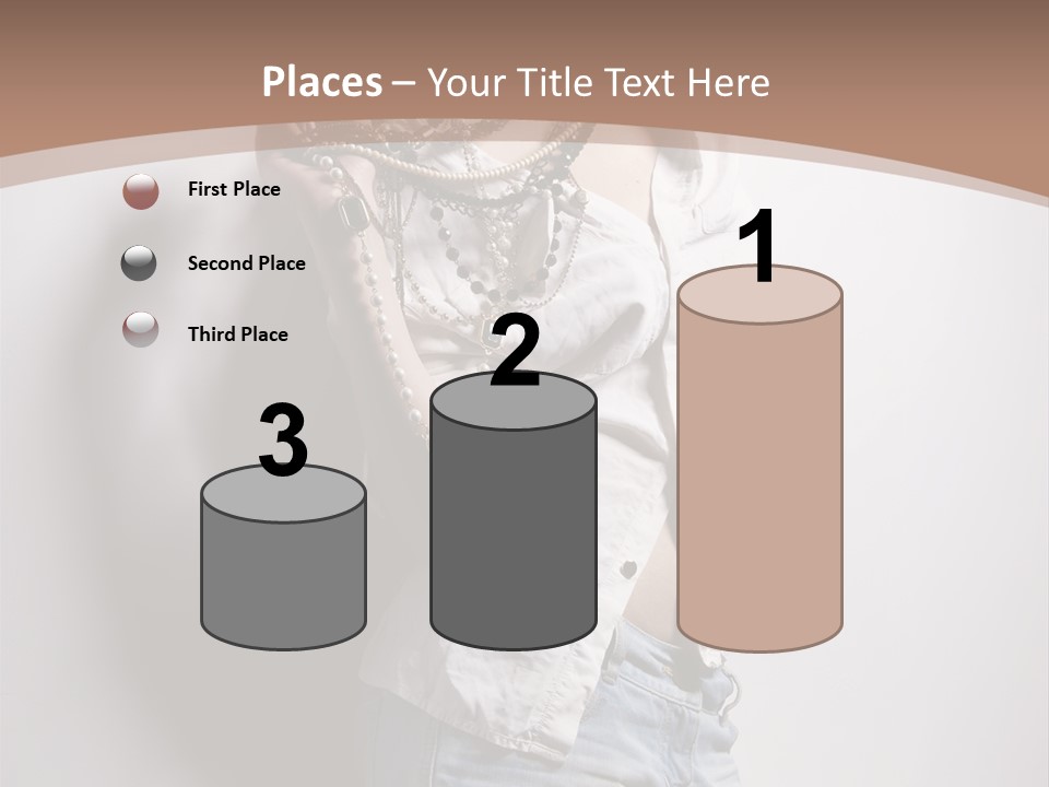 Hairstyle Brunette Y PowerPoint Template