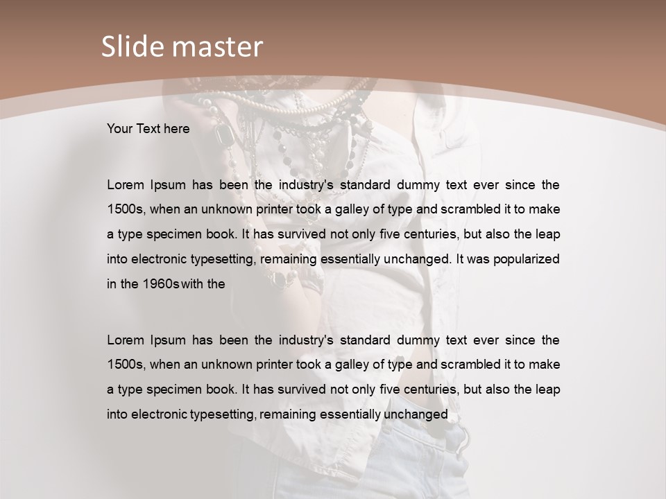 Hairstyle Brunette Y PowerPoint Template