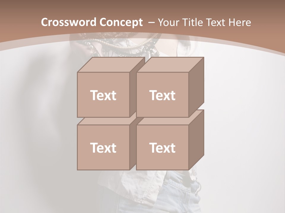 Hairstyle Brunette Y PowerPoint Template
