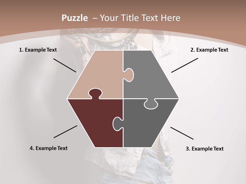 Hairstyle Brunette Y PowerPoint Template