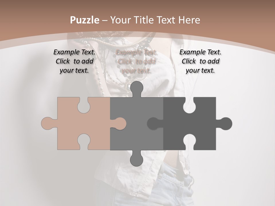 Hairstyle Brunette Y PowerPoint Template