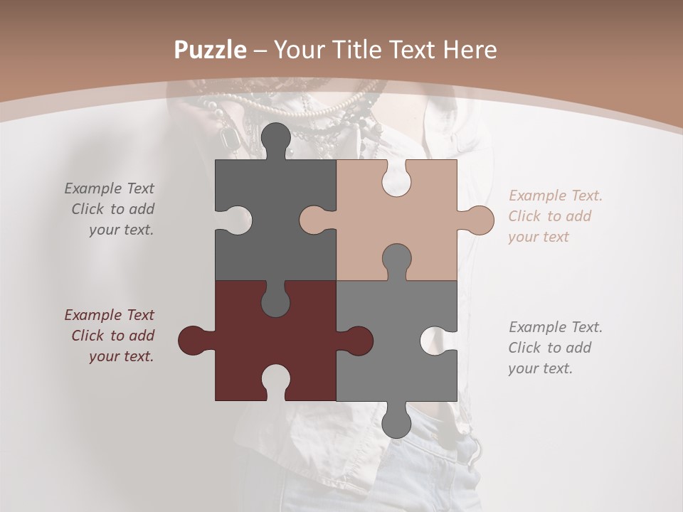 Hairstyle Brunette Y PowerPoint Template