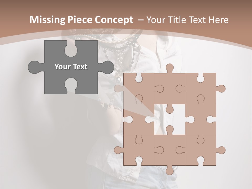 Hairstyle Brunette Y PowerPoint Template