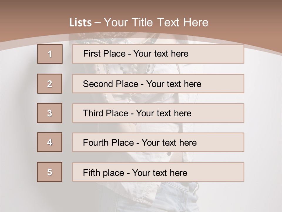 Hairstyle Brunette Y PowerPoint Template