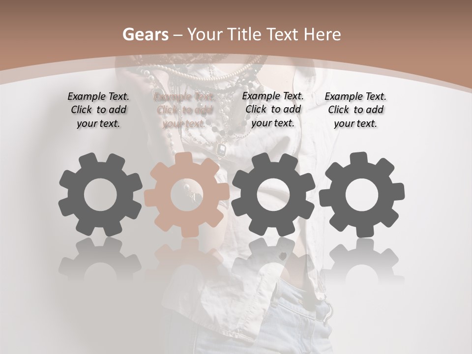 Hairstyle Brunette Y PowerPoint Template