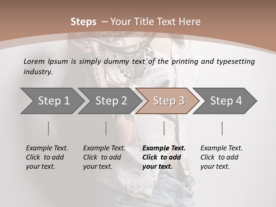Hairstyle Brunette Y PowerPoint Template