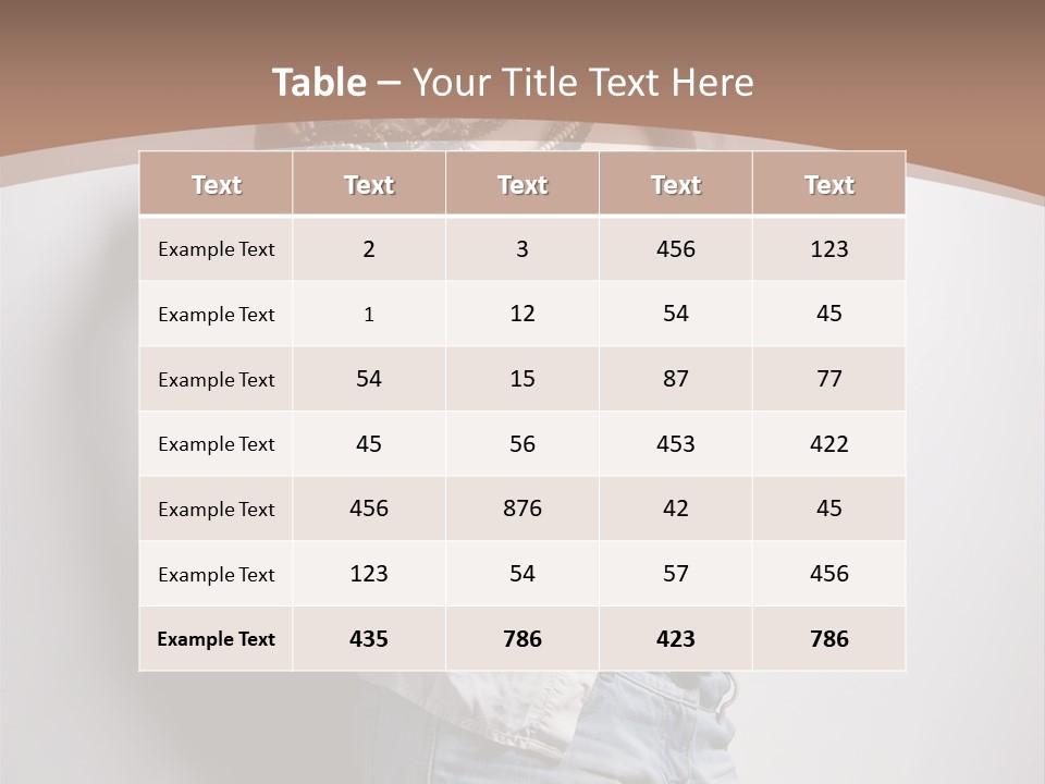 Hairstyle Brunette Y PowerPoint Template