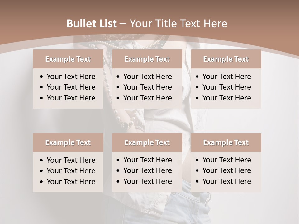 Hairstyle Brunette Y PowerPoint Template