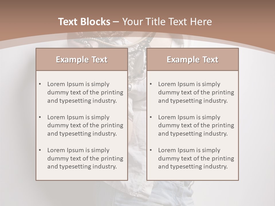 Hairstyle Brunette Y PowerPoint Template