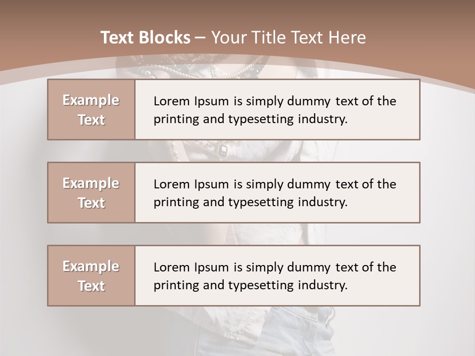 Hairstyle Brunette Y PowerPoint Template