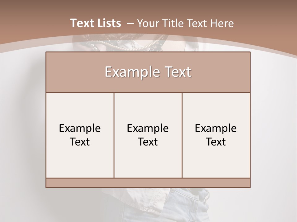 Hairstyle Brunette Y PowerPoint Template