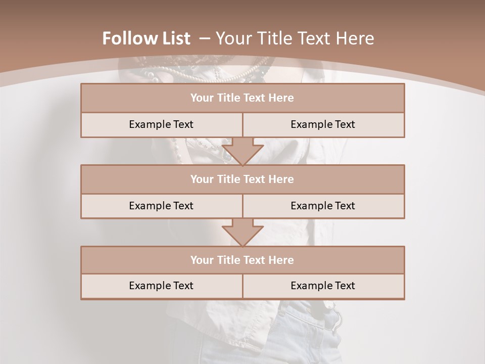 Hairstyle Brunette Y PowerPoint Template