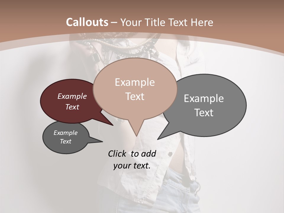 Hairstyle Brunette Y PowerPoint Template