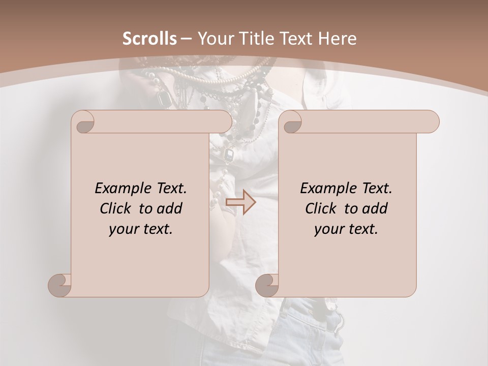 Hairstyle Brunette Y PowerPoint Template