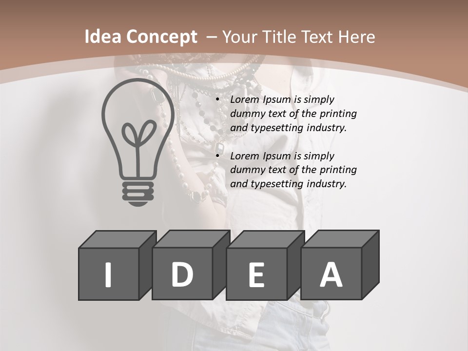 Hairstyle Brunette Y PowerPoint Template