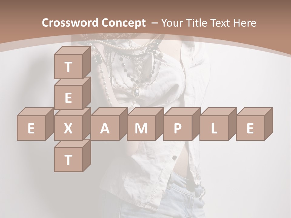 Hairstyle Brunette Y PowerPoint Template