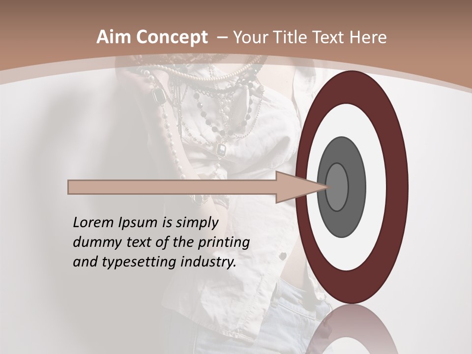 Hairstyle Brunette Y PowerPoint Template