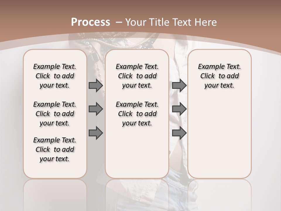 Hairstyle Brunette Y PowerPoint Template