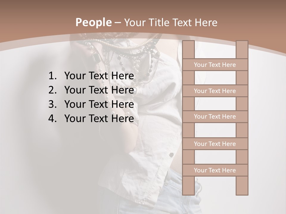 Hairstyle Brunette Y PowerPoint Template