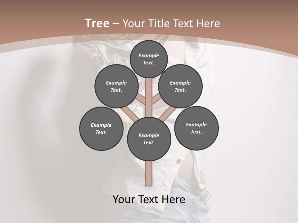 Hairstyle Brunette Y PowerPoint Template