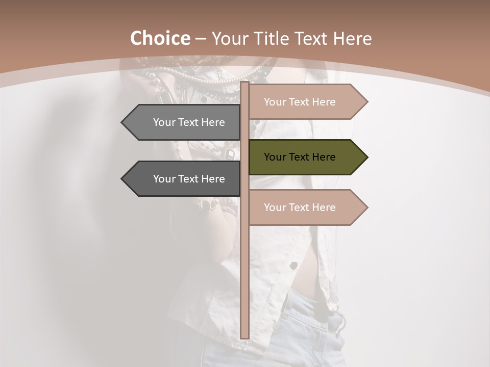 Hairstyle Brunette Y PowerPoint Template
