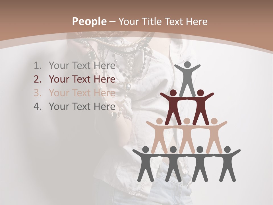 Hairstyle Brunette Y PowerPoint Template