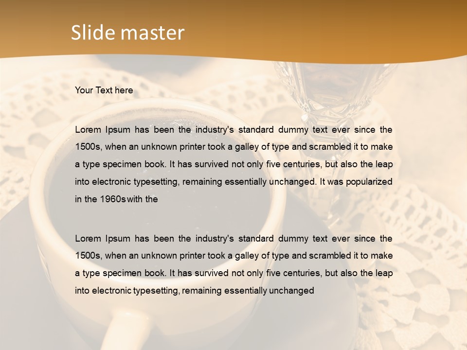 Caffeine Golden Natural PowerPoint Template