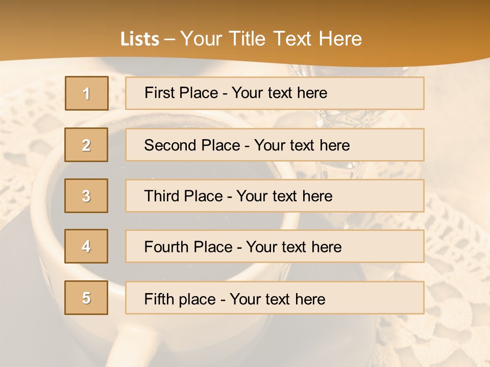 Caffeine Golden Natural PowerPoint Template