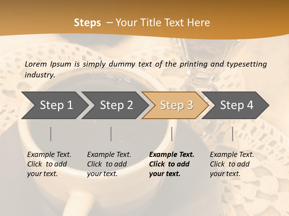Caffeine Golden Natural PowerPoint Template