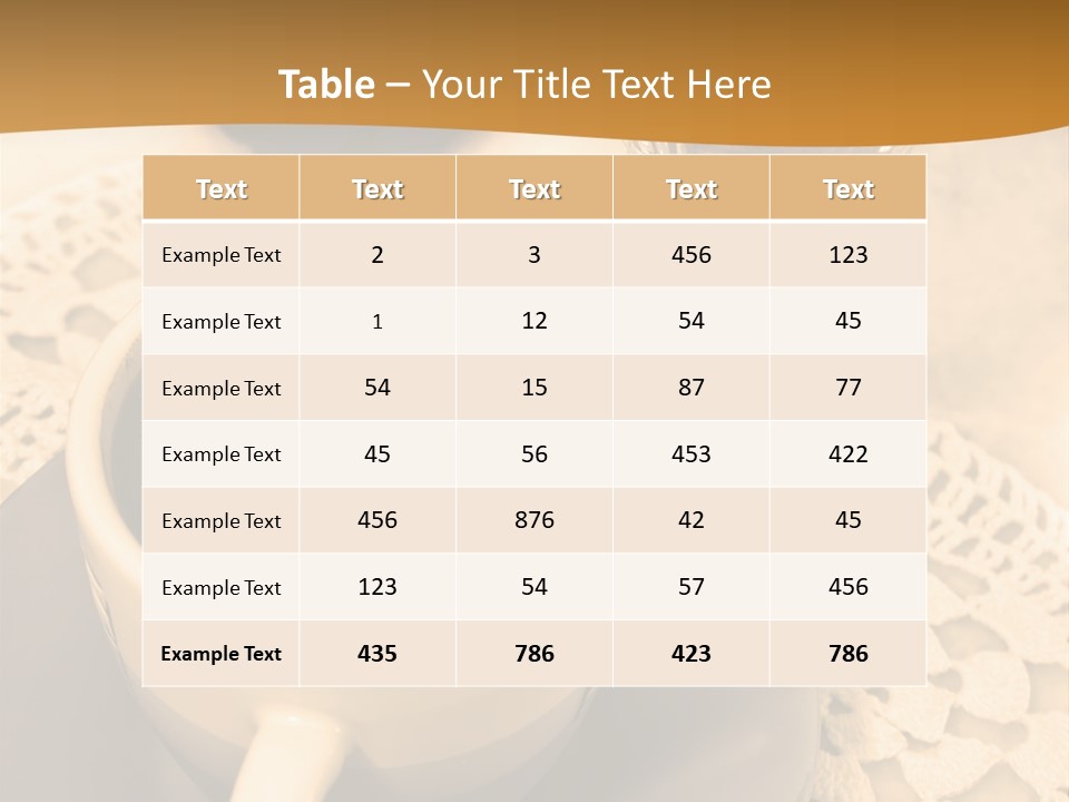 Caffeine Golden Natural PowerPoint Template