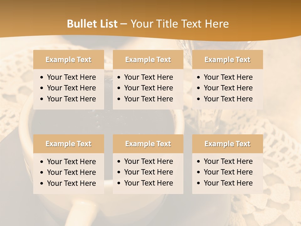 Caffeine Golden Natural PowerPoint Template
