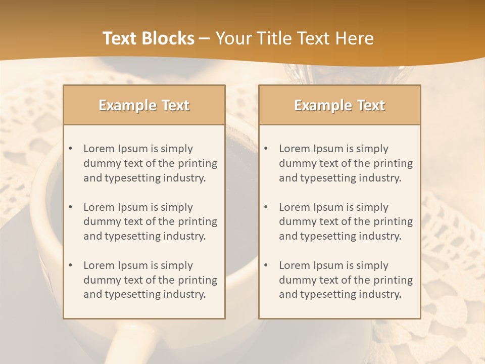 Caffeine Golden Natural PowerPoint Template