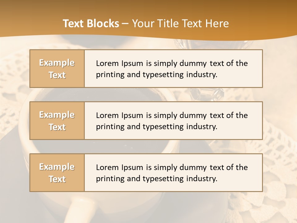 Caffeine Golden Natural PowerPoint Template