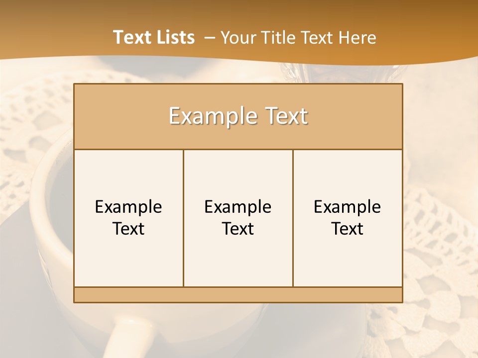 Caffeine Golden Natural PowerPoint Template