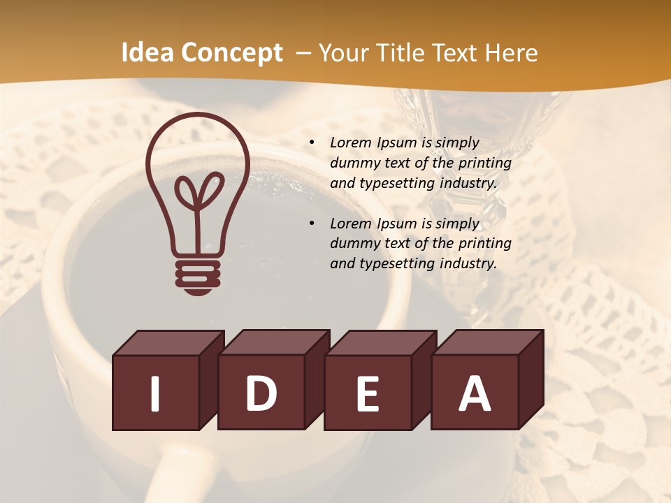 Caffeine Golden Natural PowerPoint Template